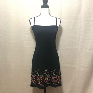 DKNY Black Embroidered Dress